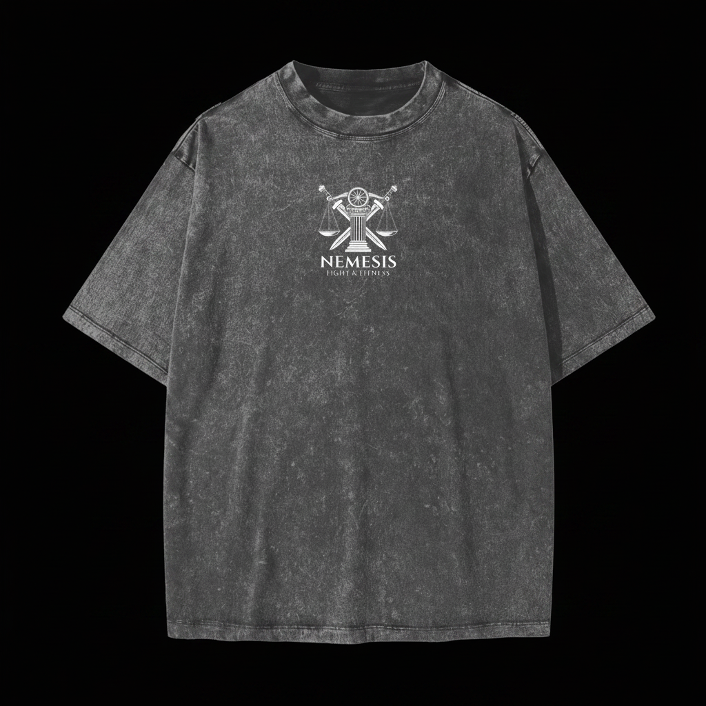 nemesis,Judgment,TShirt,Wash,Heavyweight,Unisex,Fightwear,Gymwear