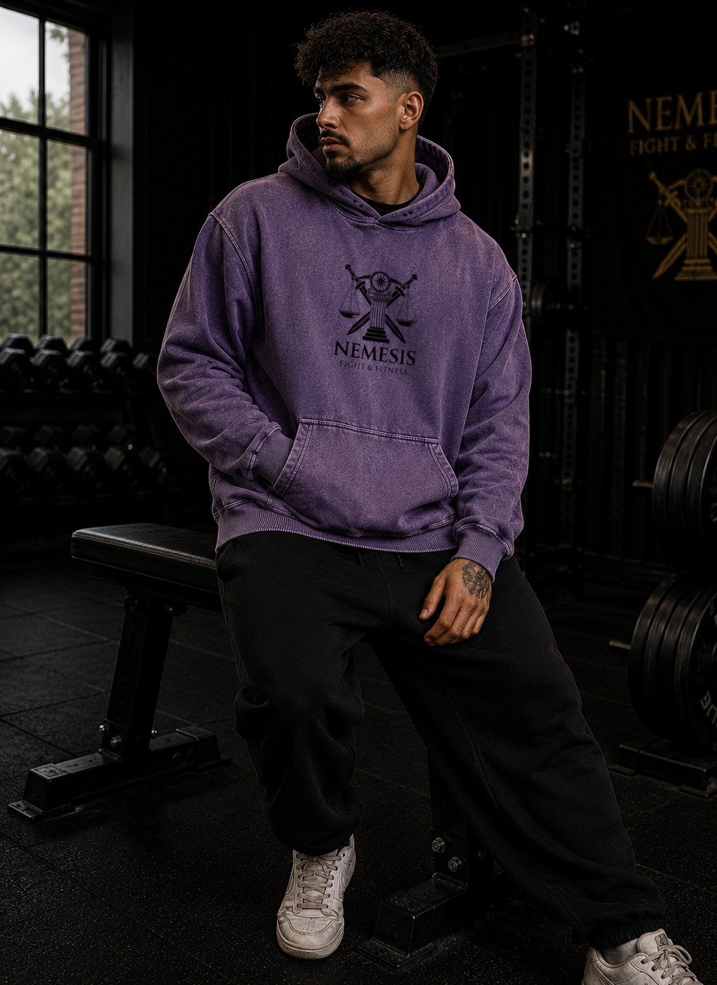 Nemesis,Judgment,Collection,Hoodie,Washed,Oversized,Unisex,gymwear,fightwear,streetwear