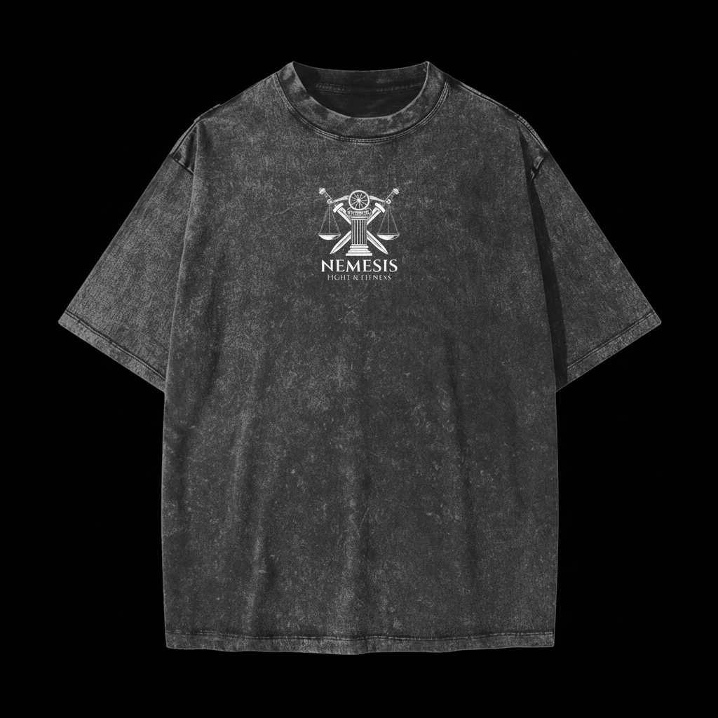 nemesis,Judgment,TShirt,Wash,Heavyweight,Unisex,Fightwear,Gymwear