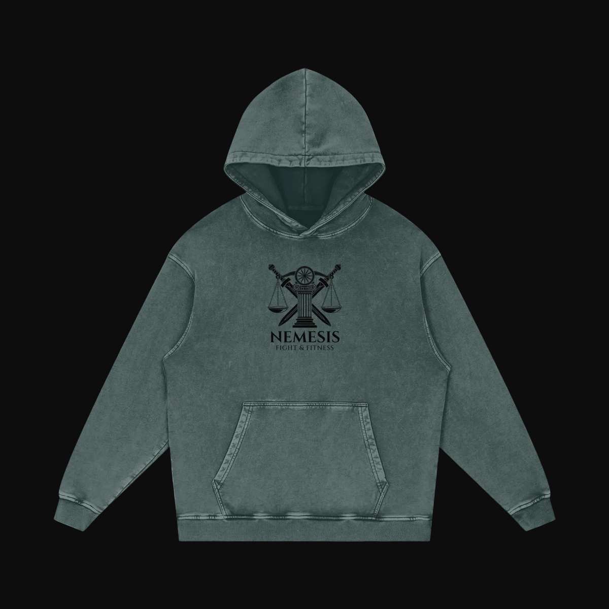 Nemesis,Judgment,Collection,Hoodie,Washed,Oversized,Unisex,gymwear,fightwear,streetwear