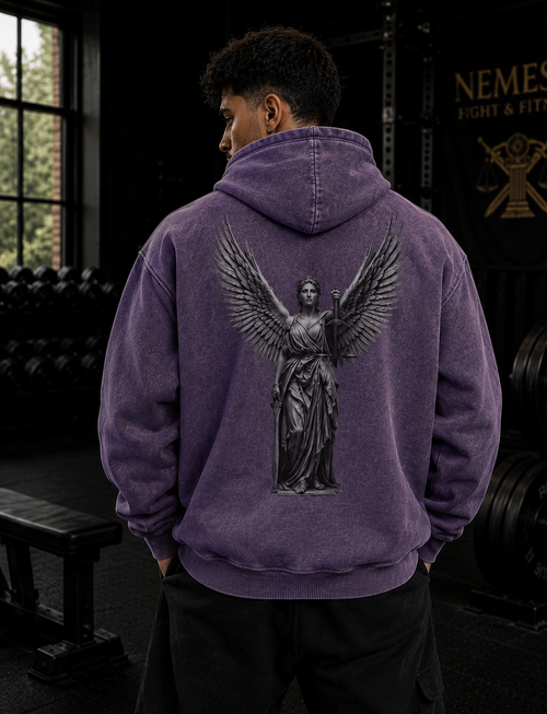 Nemesis,Judgment,Collection,Hoodie,Washed,Oversized,Unisex,gymwear,fightwear,streetwear
