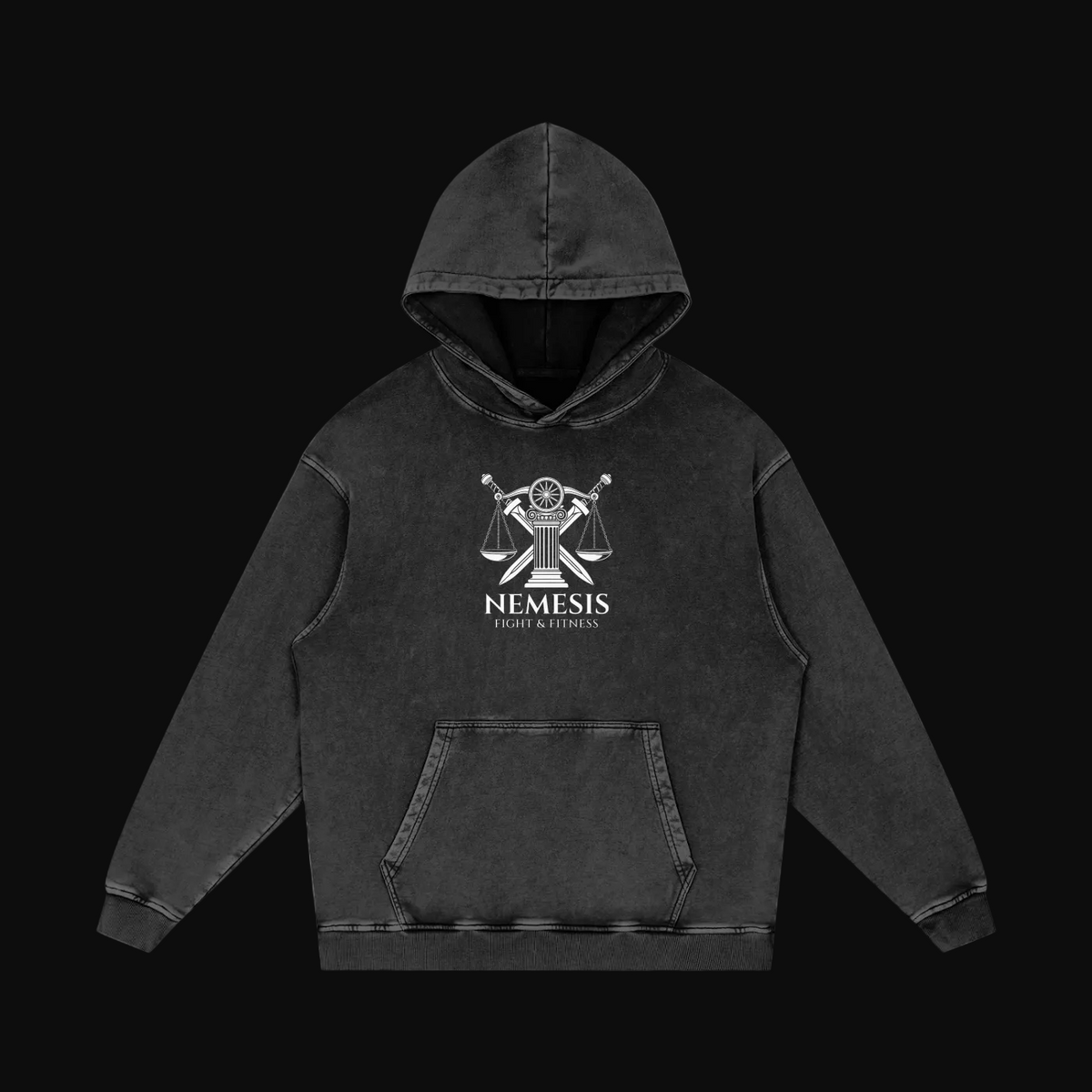 Nemesis,Judgment,Collection,Hoodie,Washed,Oversized,Unisex,gymwear,fightwear,streetwear